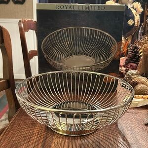 Vintage Royal Limited Silver Plate Bread Basket